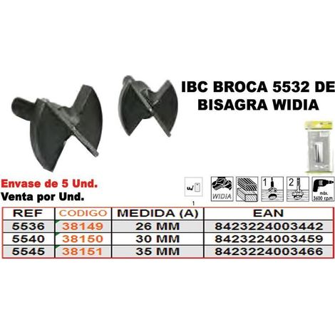 FPLUS ibc finstock 5-540 broca bisagra widia 30 mm , ibc finstock 5-540 broca bisagra widia 30 mm