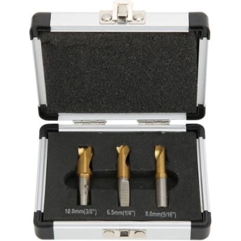 3Pcs Foret à Dépointer, 6.5mm/8mm/10mm Foret Coupeur de Soudage par Points Ensemble Fraises à Dépointer pour Enlever les Joints de Soudure en Tôle