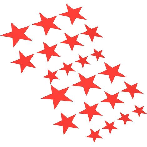 22 Pièces Stickers Muraux Miroir Étoiles en Acrylique (1/5)