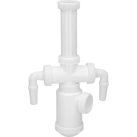 Sifon Botella Extensible 1 1/2"  Salida Ø 40mm  2 Tomas Lavadora