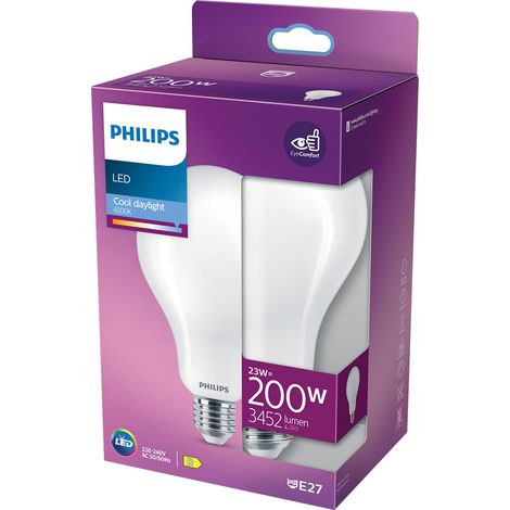 LAMPADA A LED 'GOCCIA' FREDD.6500K 23 W=200W E27 - 3452 lm- 4 pezzi - PHILIPS