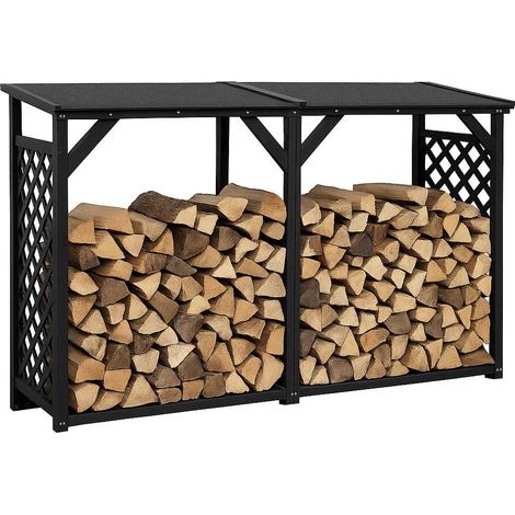 Bûcher treillis en bois Black edition Avec extension (1/4)