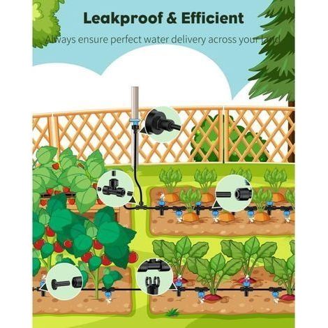 30-m-Schnellanschluss-Tropfbewässerungsset, Garten-Tropfbewässerungssystem mit 4-6 mm Schlauch, Tropfer und Zubehör, Pflanzenbewässerungsgeräte (1/4)