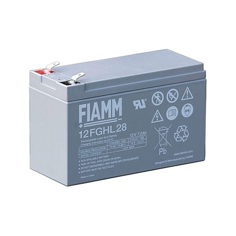 FIAMM 12FGHL28 High-Rate Longlife AGM Bleiakku 12V 7,2Ah T2 / Faston 6,3 mm