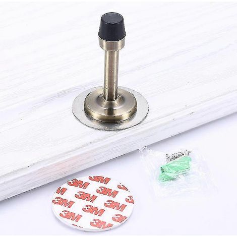 Butée de porte murale en acier inoxydable brossé de 75 mm (2,95 po) avec amortisseur en caoutchouc anti-collision pour la maison (1/5)