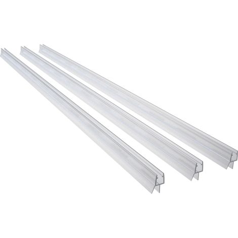 3 Pezzi Guarnizione Sottoporta (Modello-2) per box doccia lunga 90 cm per vetro da 5-6 mm Coda Morbida larga 12 mm Tagliabile