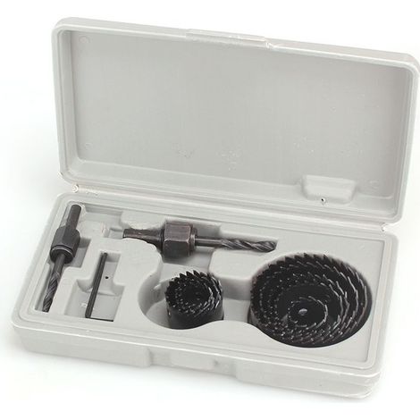 Kit de scie cloche bimétallique en acier au carbone 11 pièces 19-64mm, kit de scie cloche pour bois, cloisons sèches et plaques de plâtre (1/2)