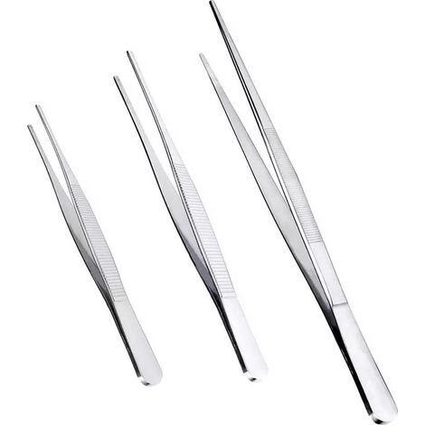 Pinces de cuisine - Acier inoxydable - 30 cm - 21 cm - 16 cm - pince à épiler (1/2)