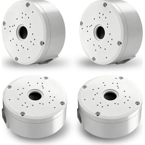 Boite de Derivation Etanche, 4 pièces Boîtes de Jonction pour Caméra pour Surveillance Intérieure et Extérieure, Câble Caché en Plastique pour Montage Mural et Plafond (1/5)
