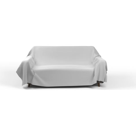 Italian Bed Linen Telo copritutto MAX COLOR tinta unita, Grigio Chiaro, 170x300cm (1/4)