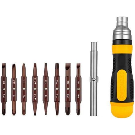 19-in-1 Magnetic Ratchet Screwdriver Set, Precision Screwdriver, Ratchet Wrench Screwdriver (1/5)