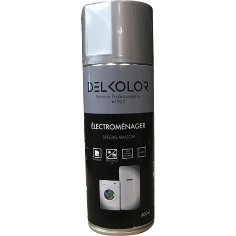 Delkolor Peinture spéciale électroménager en aérosol 400 ml Couleur: GRIS METAL
