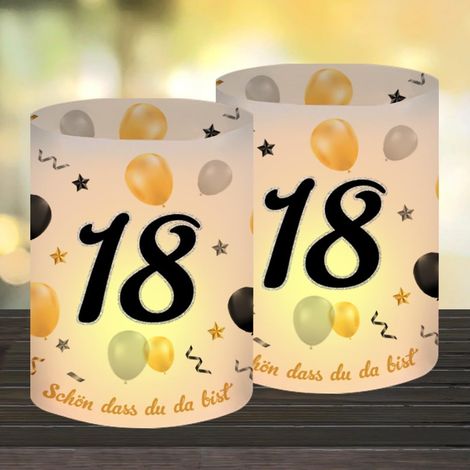 Lanterne Photophores Décoratifs de Table pour 18 Ans, Bougies Décoration Table pour Anniversaire Garçons Filles, Décoration de Table Happy Birthday, Convient pour Bougies Chauffe-Plat (1/5)