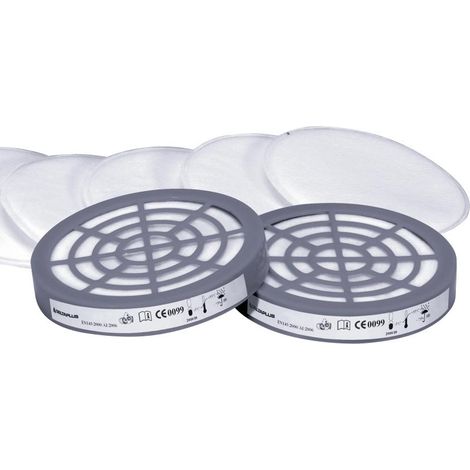Delta Plus – Kit de 6 pré-filtres P2 pour demi-masque M6200 M6400 – Protection P2R – Fibres synthétiques non tissées – Adaptateurs inclus (1/2)