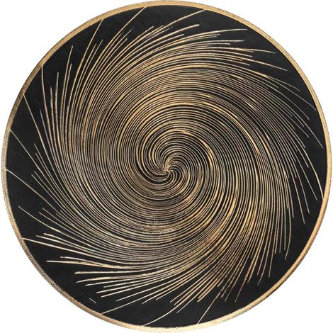 Set de Table Métallisé "Spirale" 38cm Noir & Or (1/3)