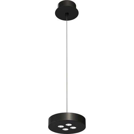 Cookie Suspension Base LED 12W a Sospensione Nero Opaco, CRI90, CCT Switch 2700K-3200K-4000K, Dimmerabile TRIAC - Beneito & Faure (1/5)