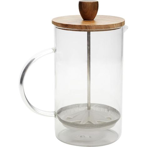 Cafetière à Piston 85cL en Verre et Acacia Massif (1/4)