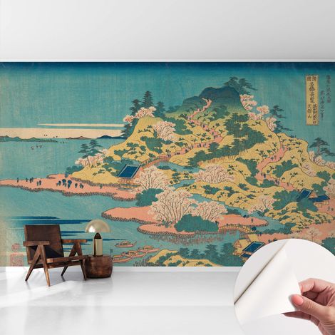Papier peint autocollant avec imprimé pour décoration intérieure pour rénovation a motif Paysage japonais 416x254 cm (1/5)