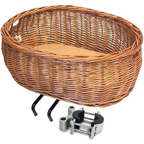 Basil Pluto Cesta para bicicleta marrón para perro 50x37x20 cm
