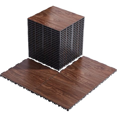 Dalles de sol de danse 12,4 x 12,4 po, 25 pièces emboîtables, sol portable bois de chêne, 25 pi² idéal pour événements
