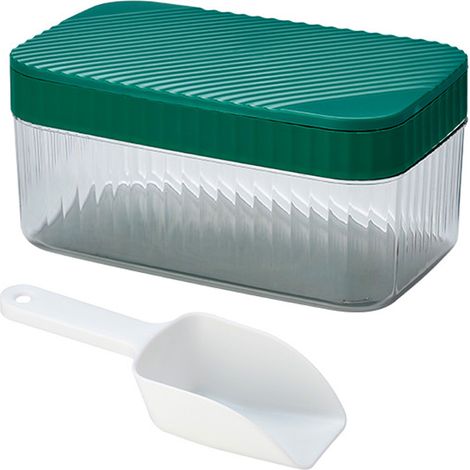 1 pièce Moule à glaçons en silicone, 32 compartiments carrés, avec couvercle et pelle, pour cocktails et thé au lait (1/5)