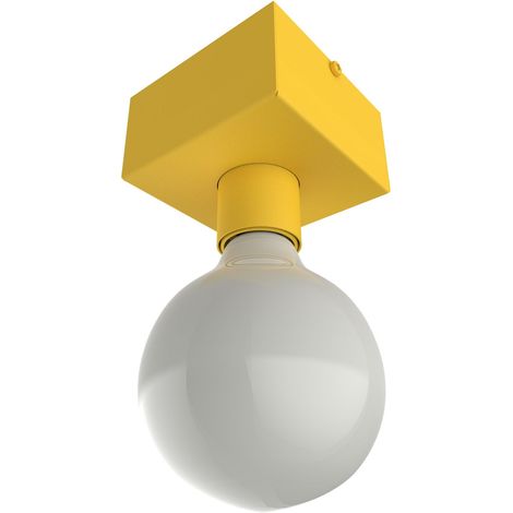 LUMICOM  BOSTON S Plafoniera, 1XE27, max 42W, metallo, giallo, 10X10cm (1/2)