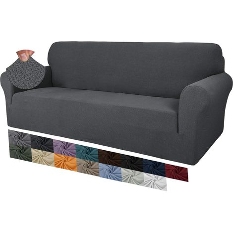 1 Housse de canapé, Jacquard, Extensible, Antidérapante, Protection animaux, 4 Places (1/5)