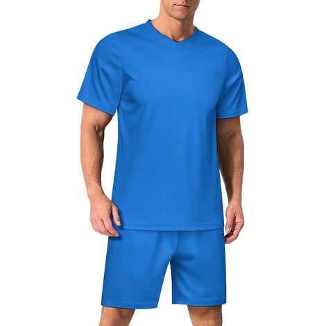 Football Jersey, Men's and Women's Quick-Drying T-Shirt, Men's V-Neck Sportswear + Shorts, Kids' Football Jersey Set for the Field, Everyday Wear, Plain Print (1/5)