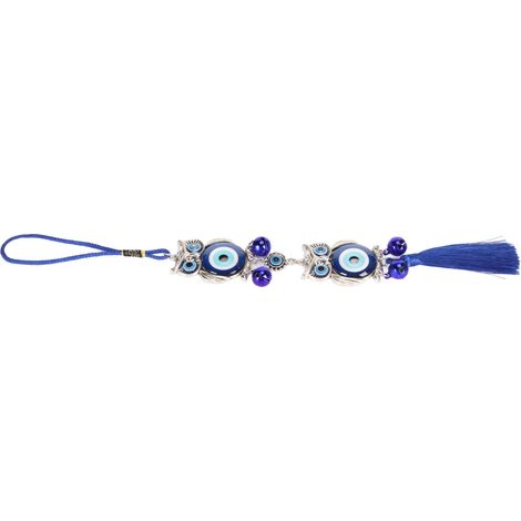Amulettfigur einer blauäugigen Eule, geeignet für Auto, Büro und Wohnung, 36 cm