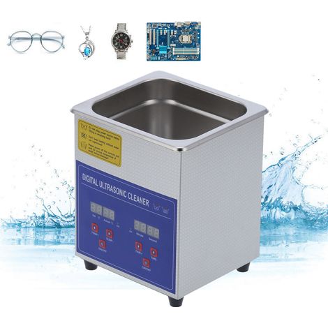 MH-010S 2L Ultraschallreiniger, 40 kHz, Edelstahl, mit Heizfunktion und Timer, Digitalanzeige, europäischer Standard AC 200-240 V. (1/5)