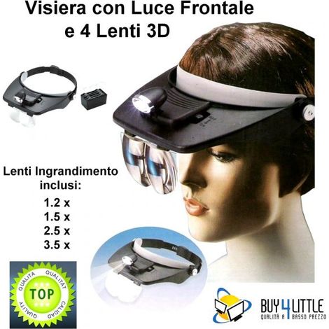 VISIERA CON LUCE E LENTI DI INGRANDIMENTO LENTE INGRANDIMENTO (1/4)