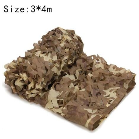 Voile de parasol rectangulaire design camouflage parasol 3x4m couleur camouflage désert, filet de camouflage parasol