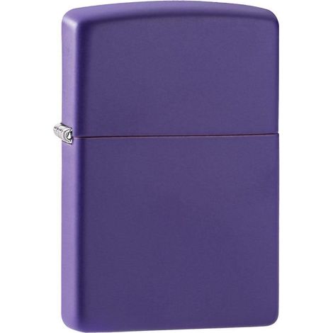 Accendino Zippo® Classic Purple Matte 237, Accendino Antivento Ricaricabile Zippo, Realizzato in Metallo con Caratteristico click Zippo, Color Viola, Made in USA, Ottima Idea Regalo (1/5)
