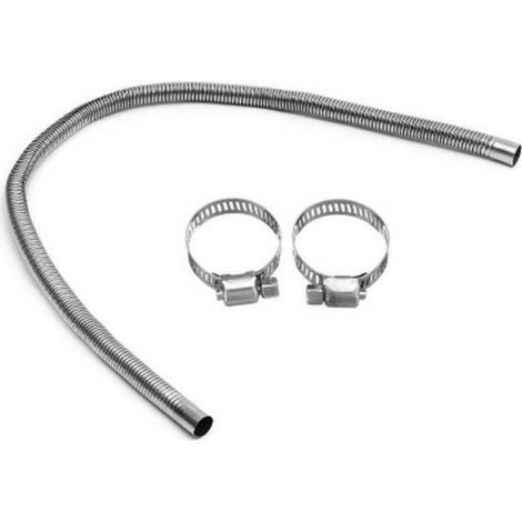 100cm flexible exhaust hose, car heater exhaust hose, with two stainless steel hose clamps (1/5)