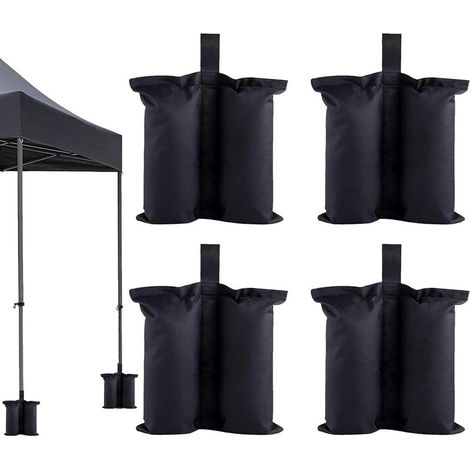 Sac Lestage Sable à Remplir pour Extérieur: 4 pièces Coupe-Vent Sacs Sable pour Tente 34×34 cm – Mâts de Tente Fixes Poids Pavillon Sac de Sable pour Camping Plage Jardin (1/4)