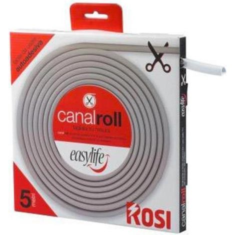 Rosi materiale elettrico canalina adesiva bianca confezione 5mt 71501-a