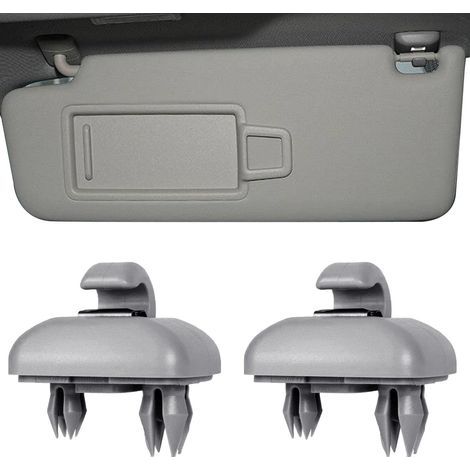 x Clip di fissaggio grigie per aletta parasole interna per auto Clip di fissaggio per aletta parasole per auto per Audi A1 A3 A4 A5 Q3 Q5 8e0 857 562 LA6 LA7 (Grigio) (1/5)