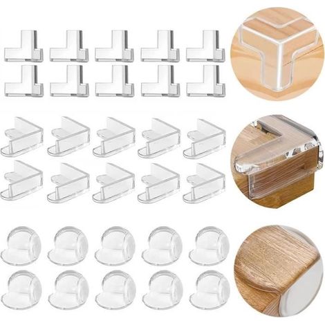 30pcs Coin de Table Protection Bébé Transparent Protection Coin de Table Bébé Protege Coin De Table Bebe Trois Formes Différentes (1/4)