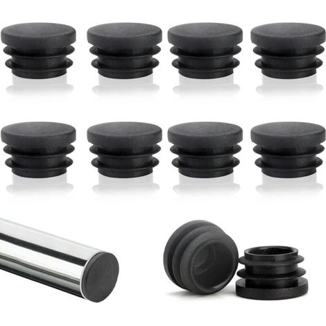 Paquete de 10 tapas redondas de 22 mm para listones, tapas de tubo redondas, tapas redondas de plástico para sillas, tapas de ala redondas, protección perfecta para muebles y suelos. (1/5)