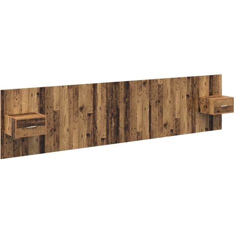 Tête de lit avec armoire 3 pcs Bois Ancien Bois d'ingénierie vidaXL