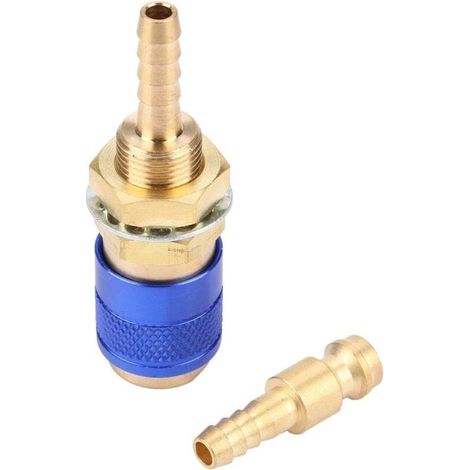 Connettore rapido per gas e acqua M6, adattatore raffreddato ad acqua, per torcia MIG TIG, connettore per torcia di saldatura (oro) (1/5)