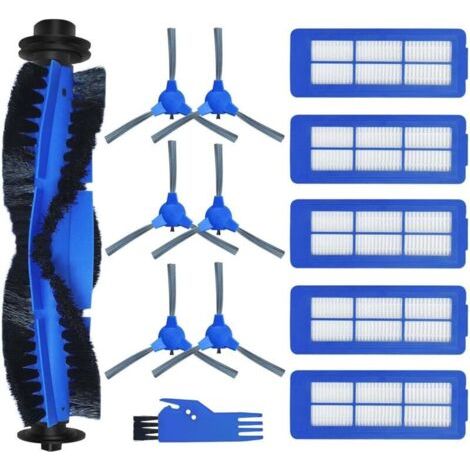 Accessoires de remplacement compatibles pour les aspirateurs robots eufy 11S Max, G30, 30C Max, 15C Max, G32 Pro : 1 brosse à rouleau, 6 brosses latérales, 5 filtres monocoques. (1/4)