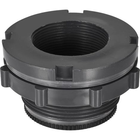 1 Ensemble PVC Passe-cloison Raccord - Fileté Passe-cloison Eau Réservoir Connecteur, avec Prise Raccord, Appliquer à Aquariums, Robinets, (G1-1/2 Filetage, Gris) (1/5)