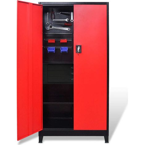 Maison Exclusive - Werkzeugschrank mit Werkzeugtruhe Stahl 90x40x (1/5)