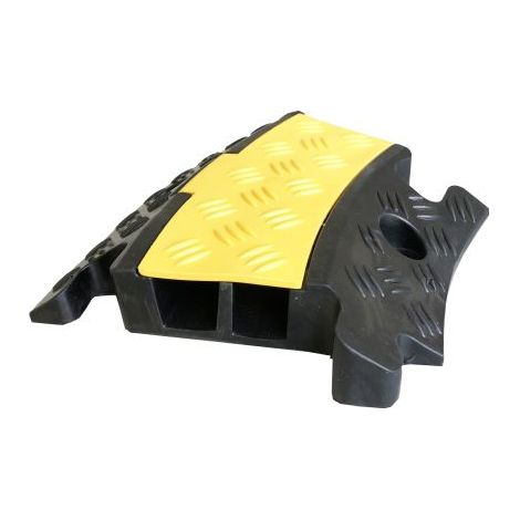 Protège câble RS PRO, Ø interne: 38 x 35mm, long. 250mm, Caoutchouc Noir/Jaune ( Prix pour 1 )