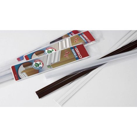 Geko bajo puerta adhesivo PVC perfil 1m 38mm marrón (1/2)