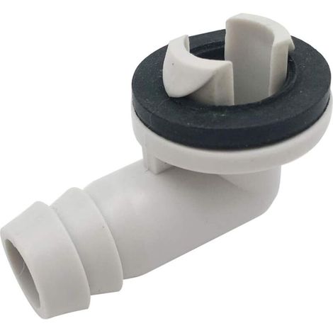 Raccordo a gomito per tubo di scarico dell'aria condizionata con anello in gomma per unità split e unità finestra AC 3/5 pollici (15 mm)