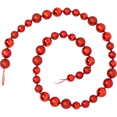 2 m di ghirlanda di palline rosse - Atmosphera créateur d'intérieur (1/3)