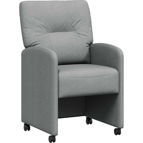 Maison Exclusive - Esszimmerstühle mit Rollen 2 pcs Hellgrau 57 x