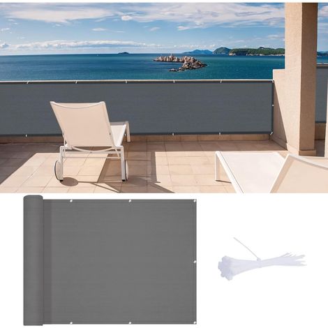 Brise Vue Balcon 90x300cm HDPE Cache Vue Balcon (1/5)
